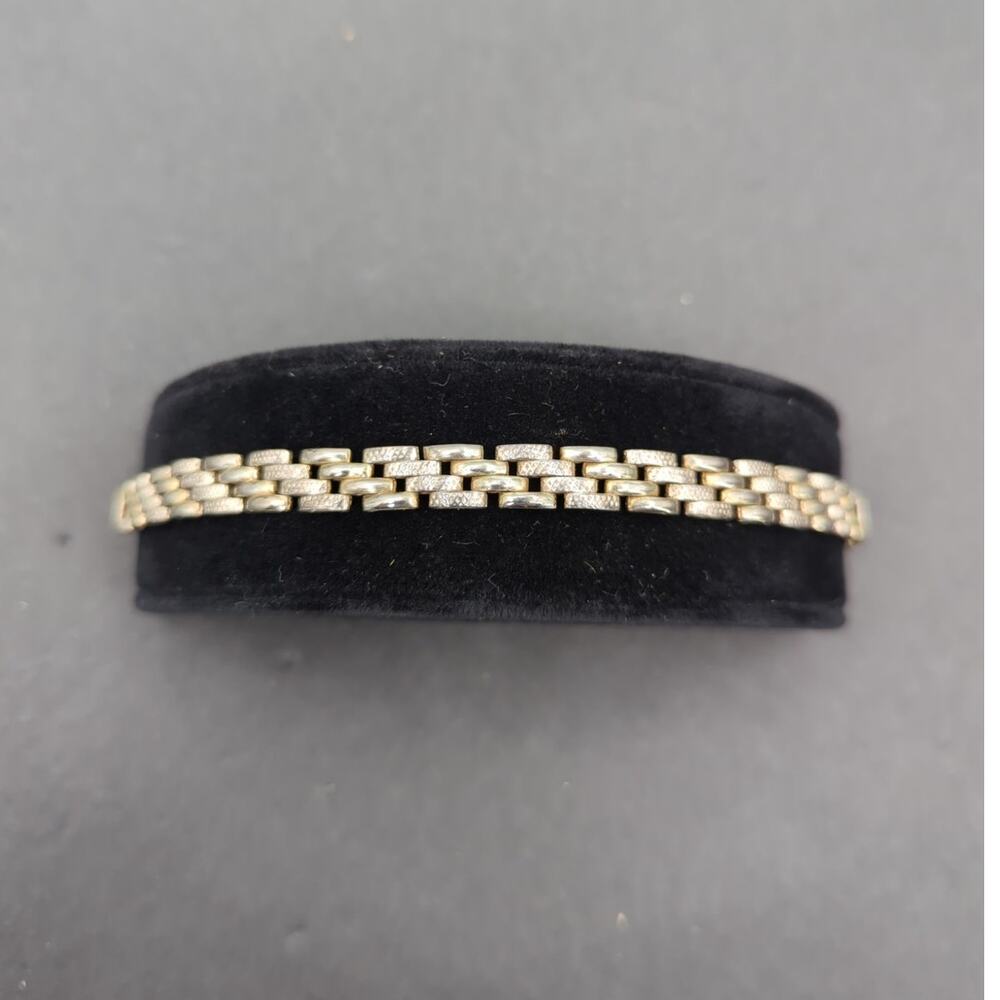 Vintage Fashion BRACELET silver Marked Italy Minimalist woven Quiet Luxury
